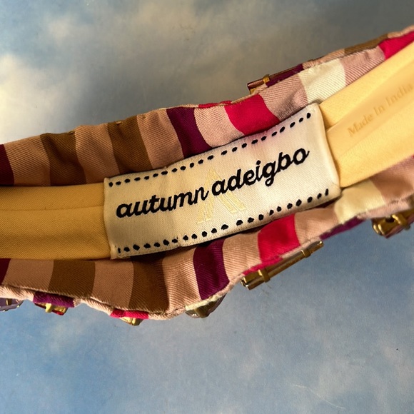 Autumn Adeigbo Pink Multi Beaded Headband with Crystals - Picture 7 of 9